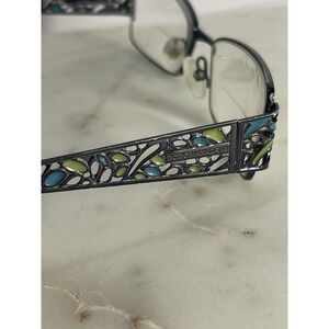 BCBGMAXAZRIA Carolina Pewter Green Blue Authentic Designer Eyeglasses FRAMES